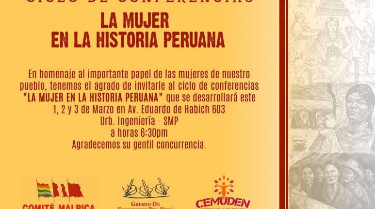 Ciclo de Conferencias: "La mujer en la historia peruana"