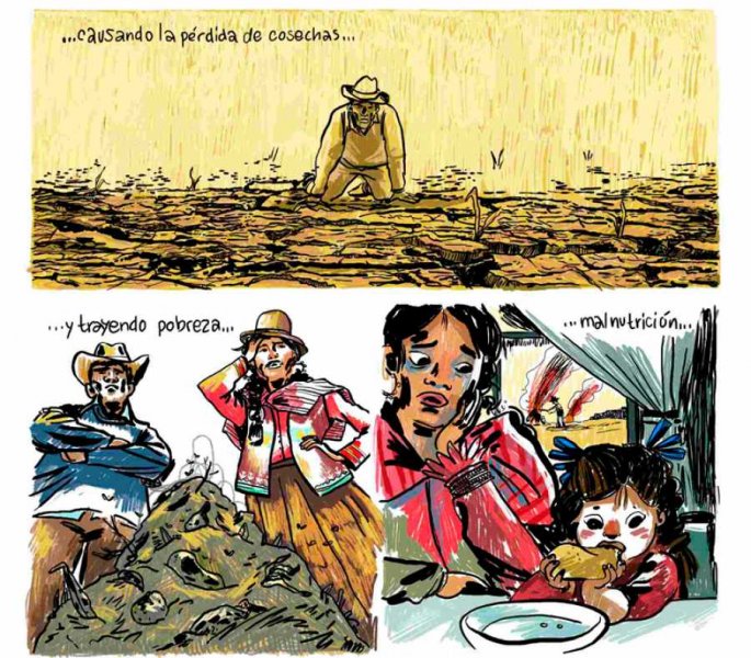 Este cómic nos habla de la crisis climática que se vive en las comunidades indígenas del Perú